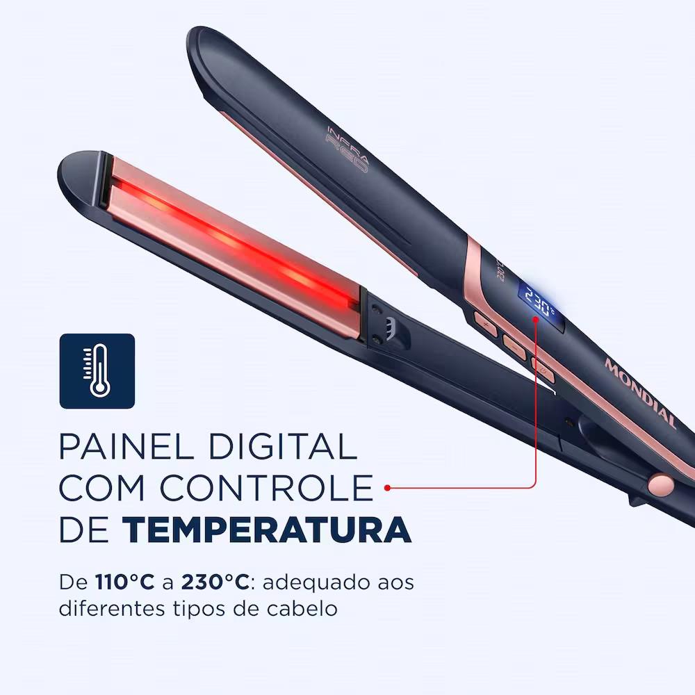 Prancha Alisadora Infrared P-01-ir Tourmaline Íon Bivolt Mondial