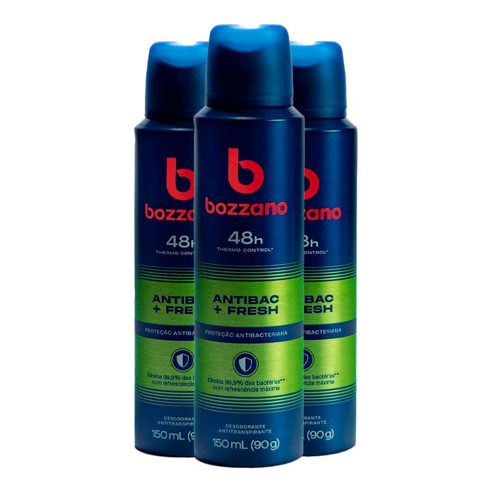 Kit Desodorante Aerosol Bozzano Antibac + Fresh 90g - 3 Unidades