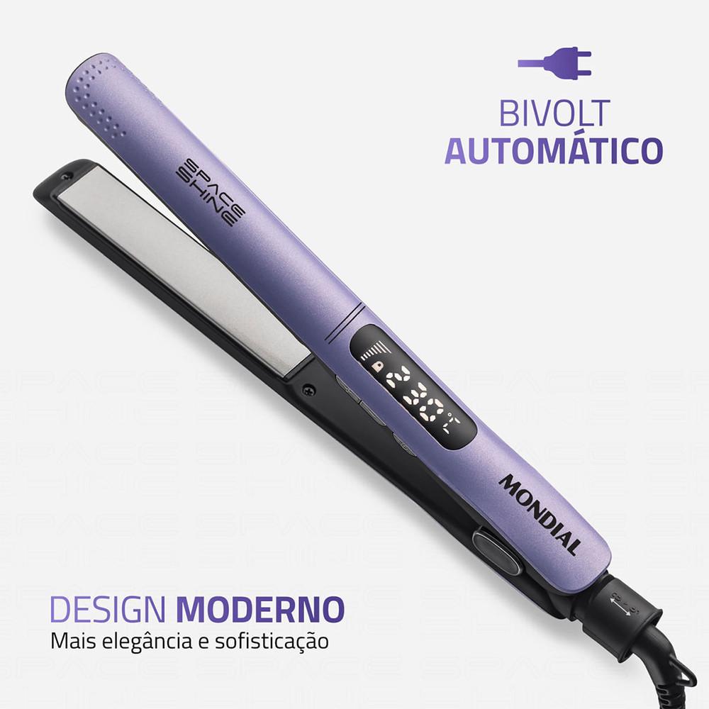 Prancha Alisadora P-26 Space Shine 50W Lilás Bivolt Mondial