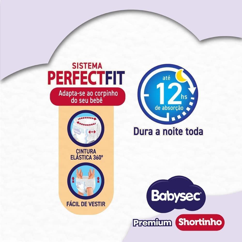 Fralda Descartável Babysec Shortinho Hiper Extra Grande - 2 Pacotes Com 42 Fraldas - Total 84 Tiras