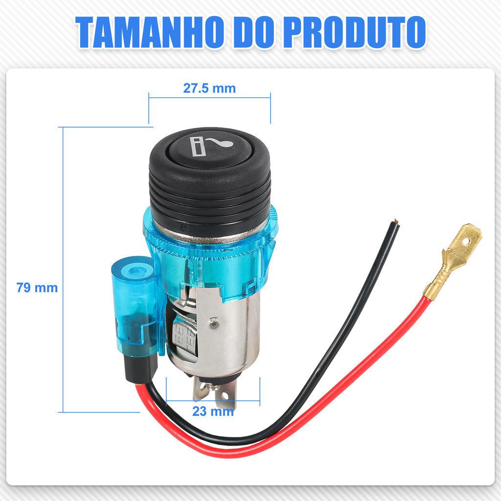 Acendedor 12v Veicular Tomada Acendedor De Carro Automotivo Universal