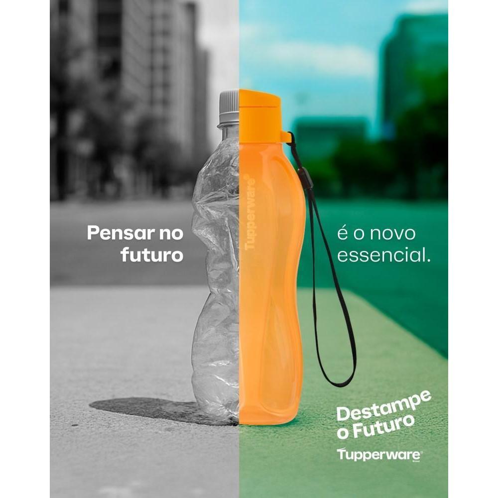 Kit Com 2 Garrafas De Água Tupperware Eco Tupper Roxa 310ml