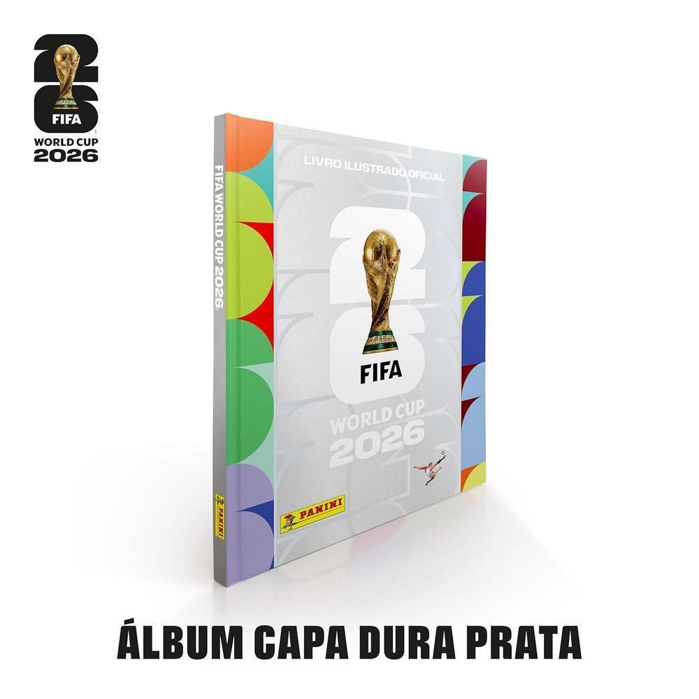Álbum Oficial Copa Do Mundo Fifa 2026 Capa Dura Prata