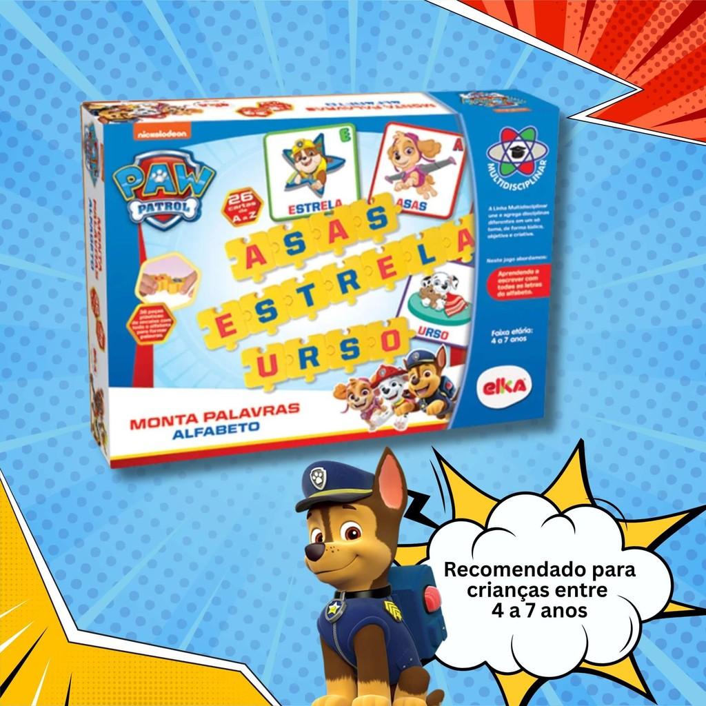 Jogo Educativo Monta Palavra Alfabeto Patrulha Canina Elka Alfabetização Criança Desenvolvimento