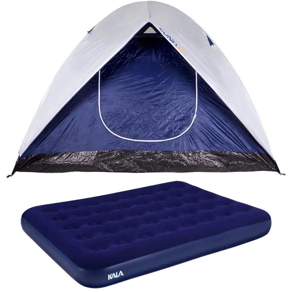 Barraca Para Camping Luna 7 Pessoas Mor Com Colchão Inflável De Casal Kala