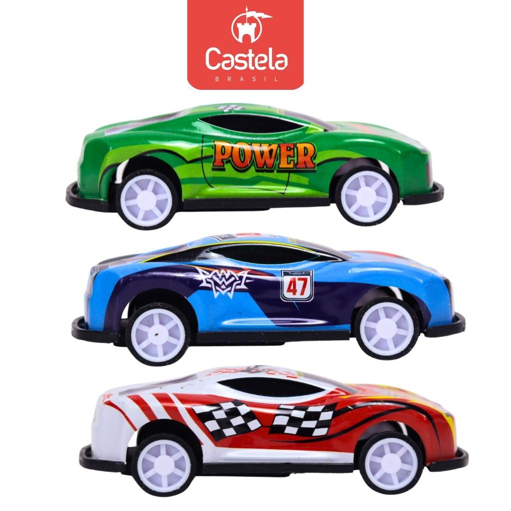 Pack 6 Carrinhos Miniatura Sortidos Esportivos Metal 1 64 Pull Back - Castela