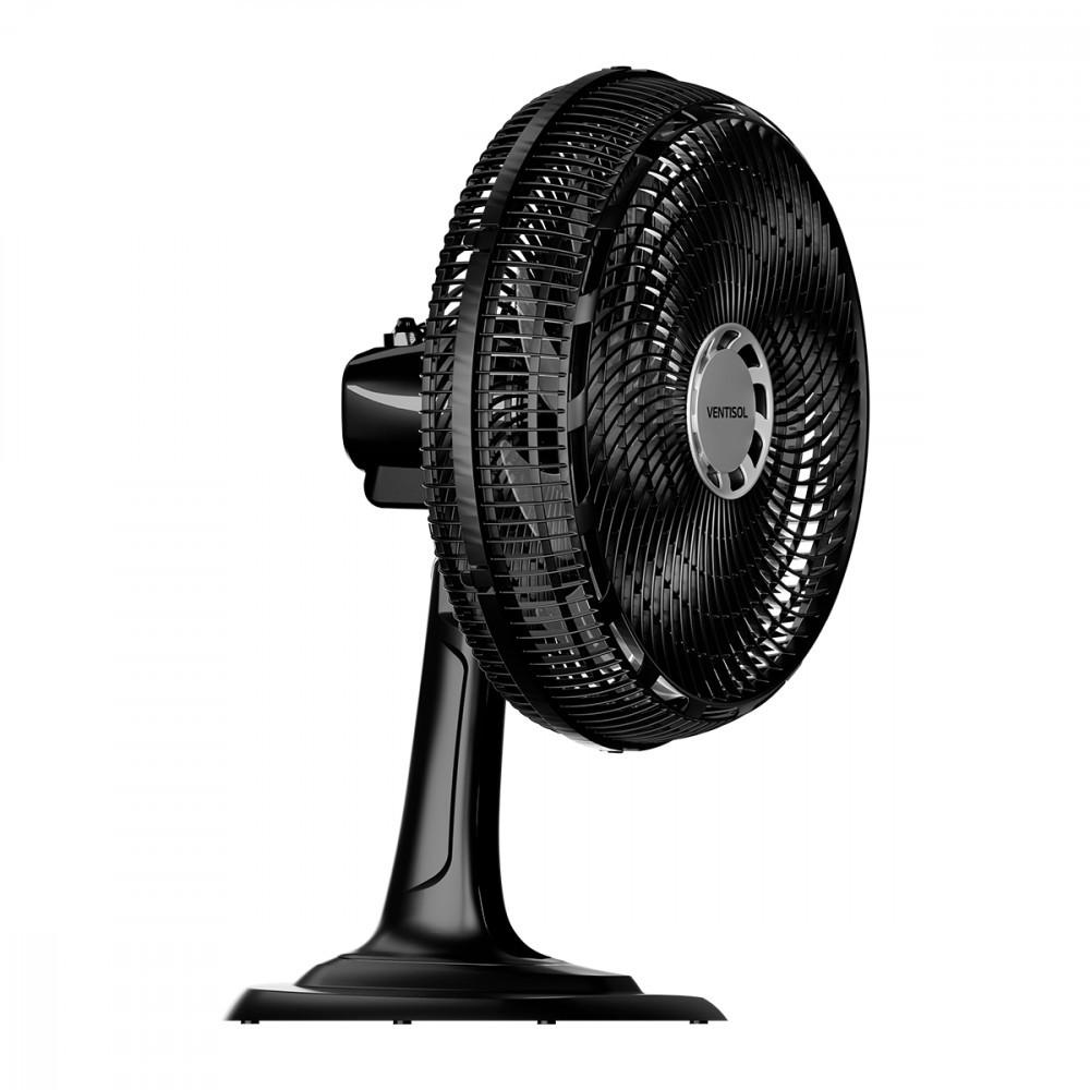 Ventilador De Mesa Ventisol Oscilante Turbo Grade De Plástico 10P 40CM 150W 220V Preto