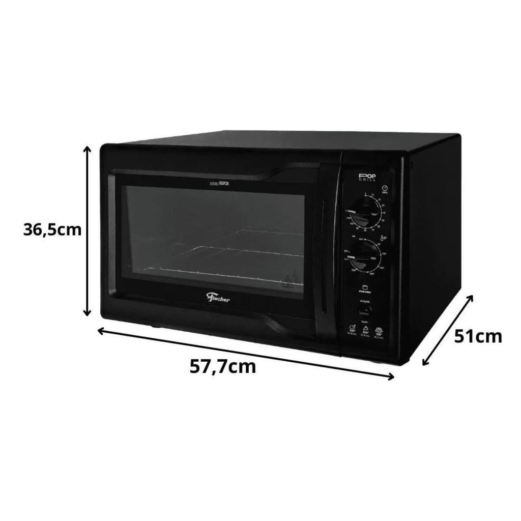 Forno Elétrico De Bancada Fischer Gourmet Pop Grill 44L Pt 127V