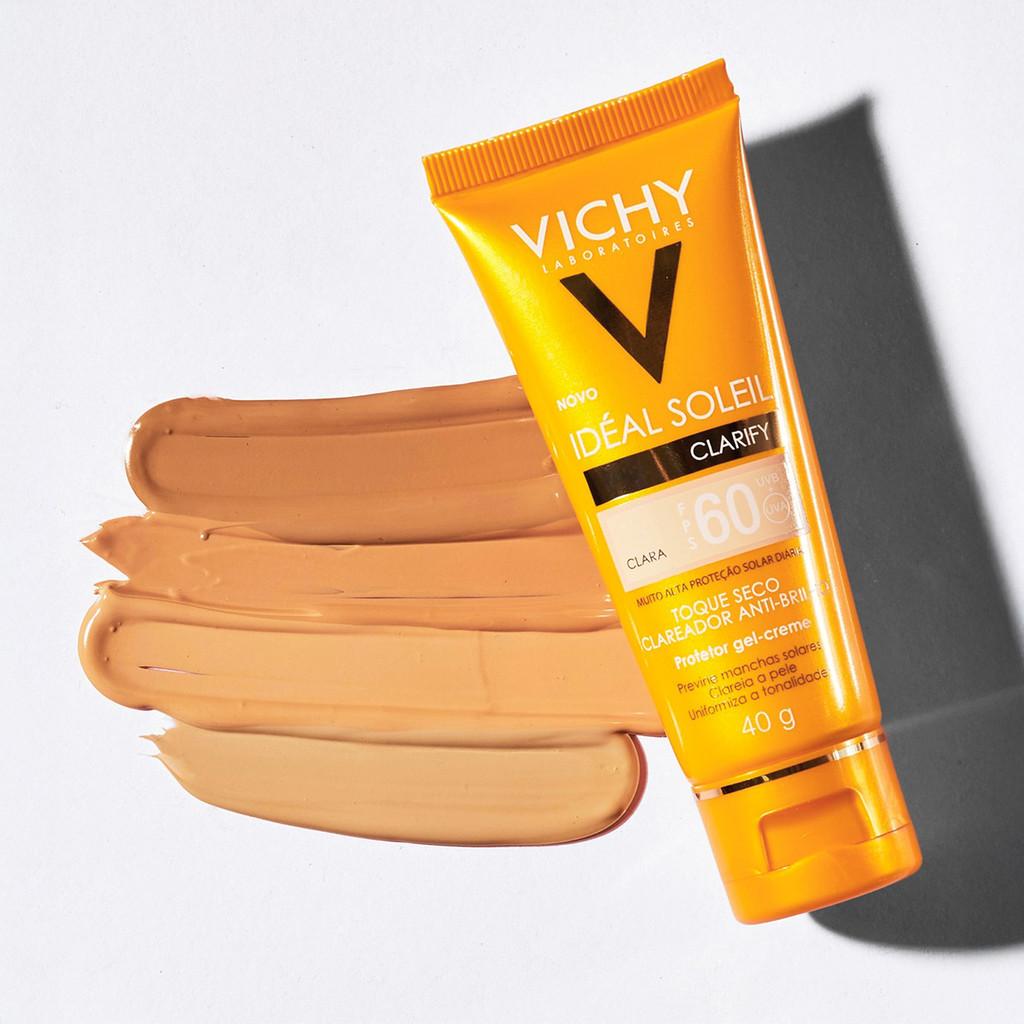 Vichy Idéal Soleil Clarify Fps60 Cor Clara - Protetor Solar Com Cor 40g
