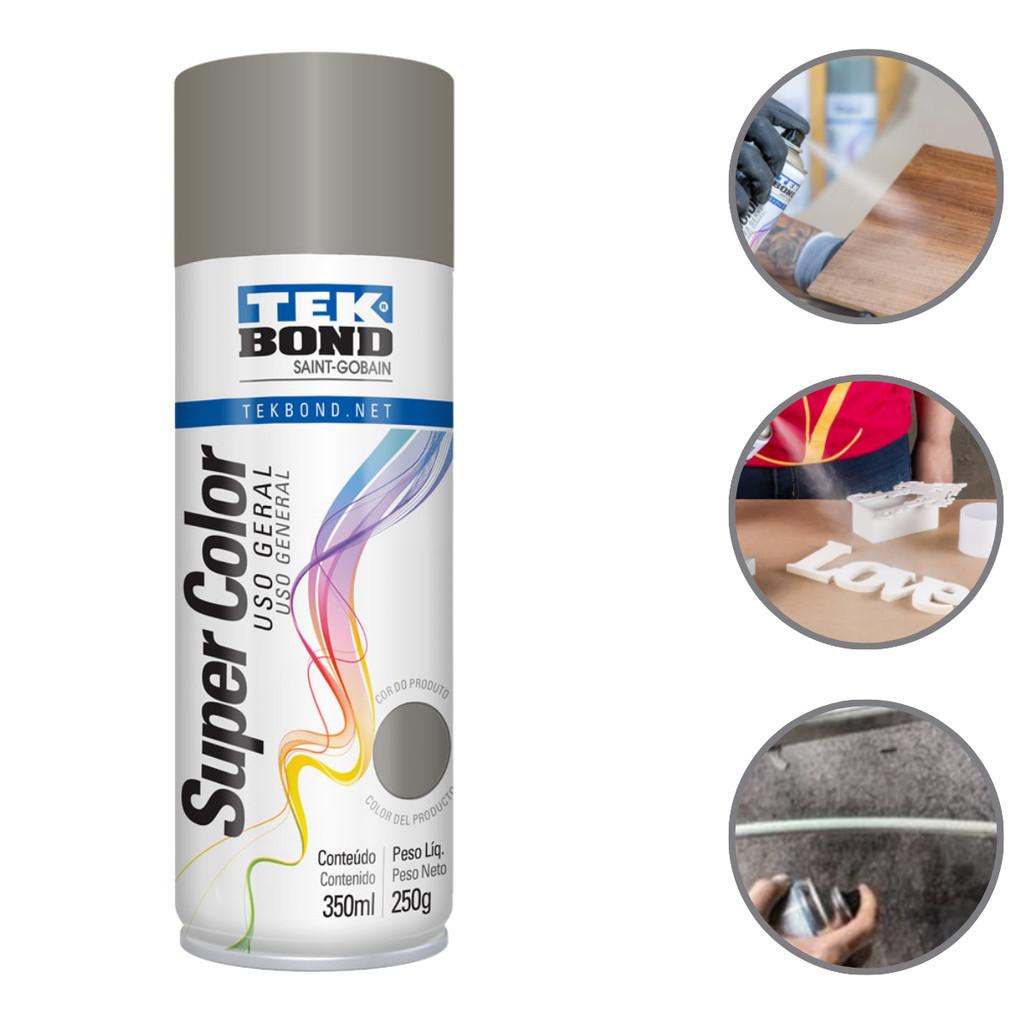 Tinta Spray Aerossol Super Color Tekbond Uso Geral 350ml/250g Cor A Escolher