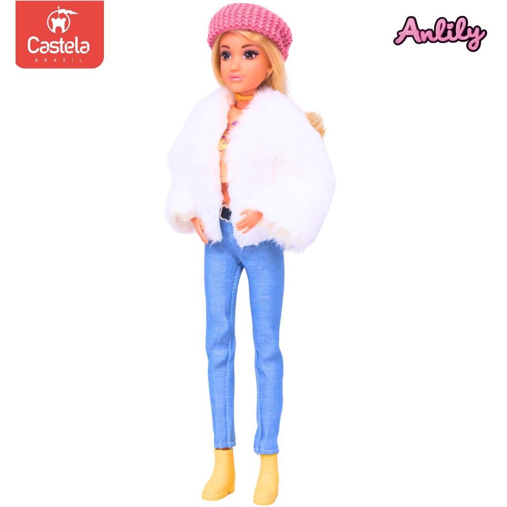 Boneca Articulada Fashion Coleção Inverno Com Acessórios - Castela