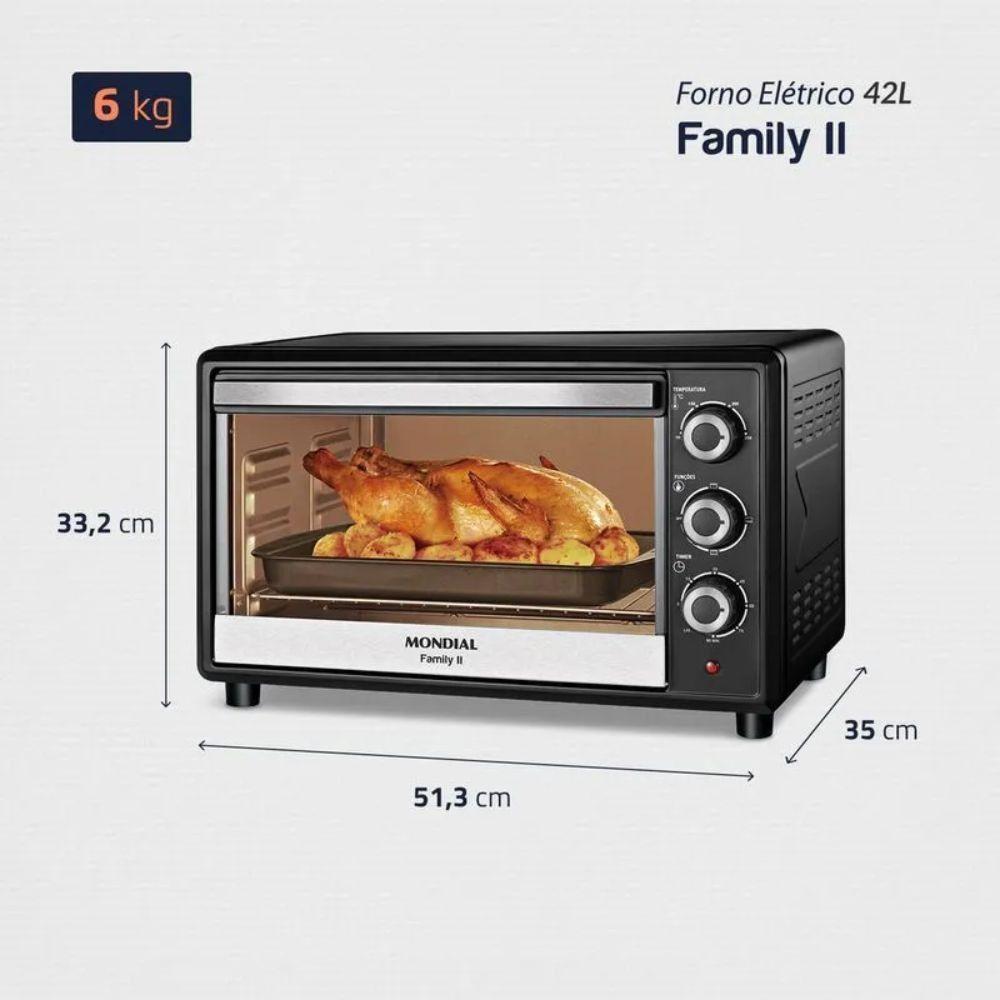 Forno Elétrico Mondial 42L Fr-42 Preto 220V