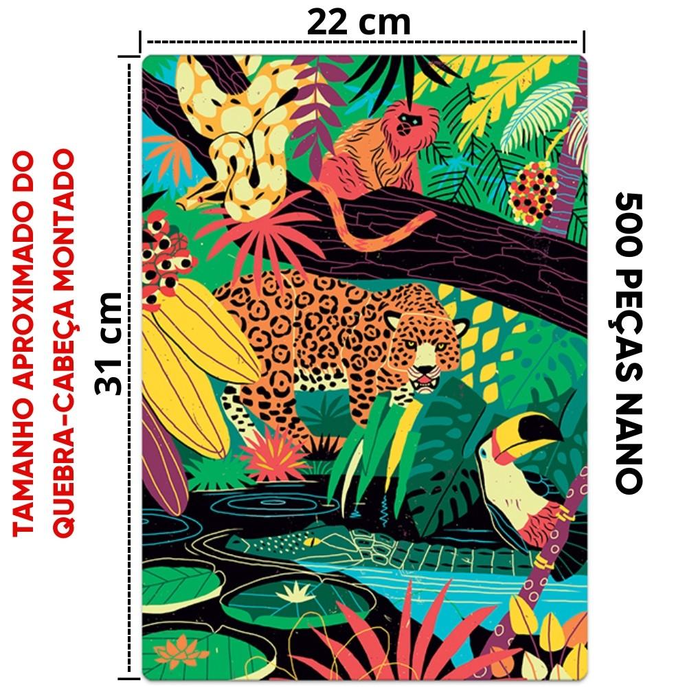Quebra Cabeça Nano Brasil Natureza Postais Do Mundo 500 Peças Pequena Toyster Puzzle Paisagem Animal