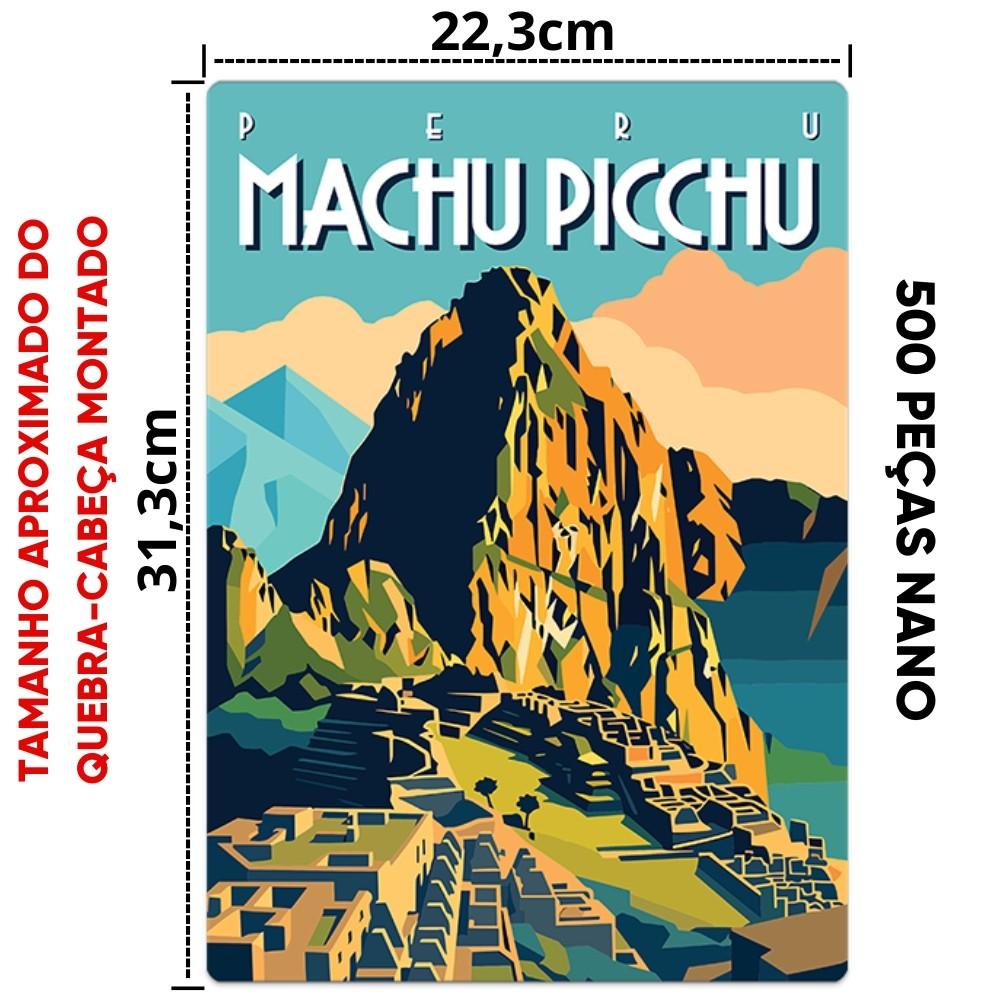 Quebra Cabeça Nano Peru Machu Picchu Postais Do Mundo 500 Peças Pequena Toyster Puzzle Paisagem Inca