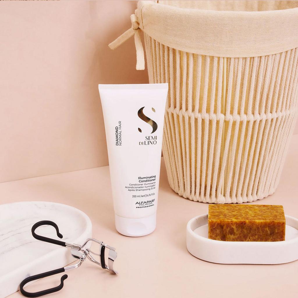 Kit Alfaparf Semi Di Lino Diamond Illuminating - Brilho Radiante E Maciez (3 Produtos)