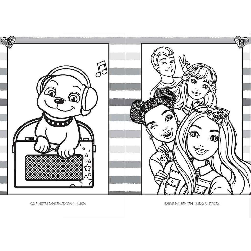 Barbie 365 Desenhos Para Colorir