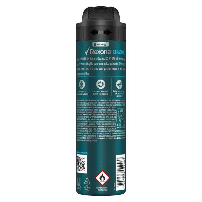 Desodorante Antitranspirante Aerosol Rexona Men Extracool 72h 150ml