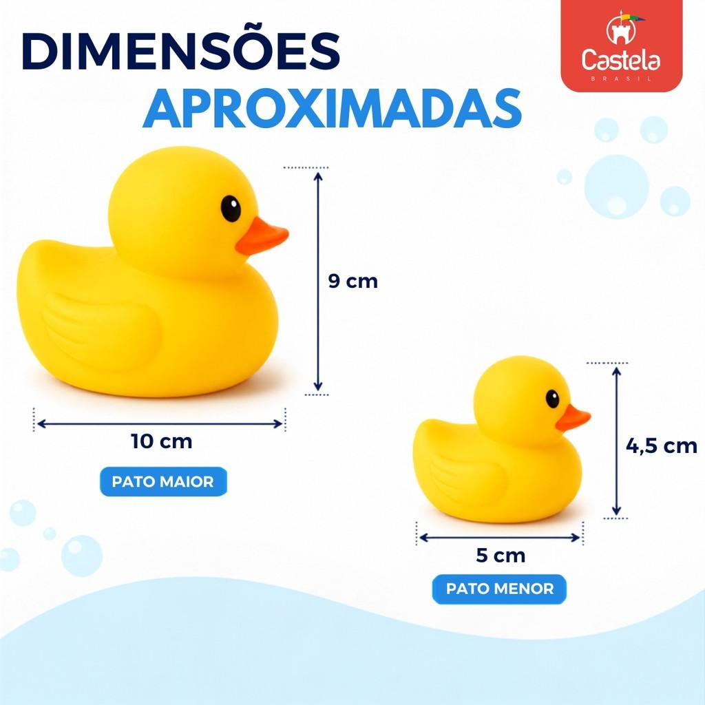 Kit 4 Patinhos Brinquedo Infantil Banho C/Som Mae E Filhos Castela