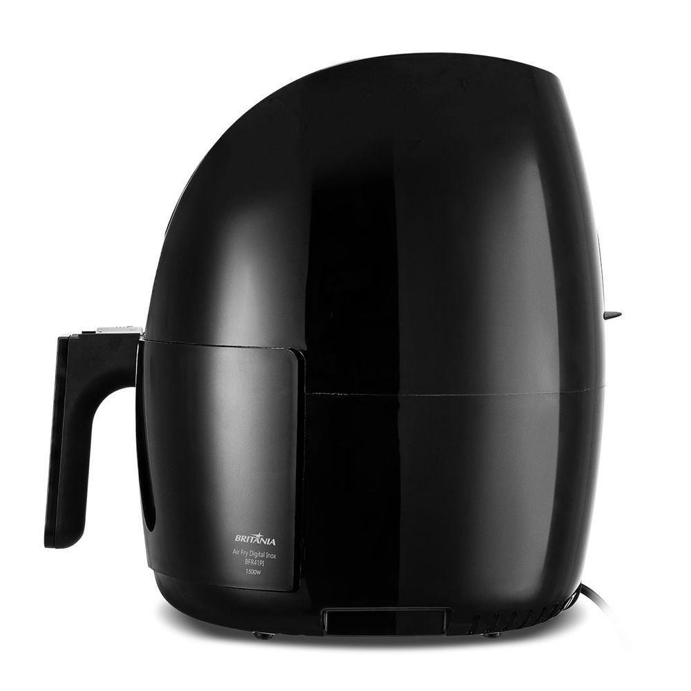 Air Fryer Britânia 5L Antiaderente Digital Inox 1500w Bfr41pi 110V