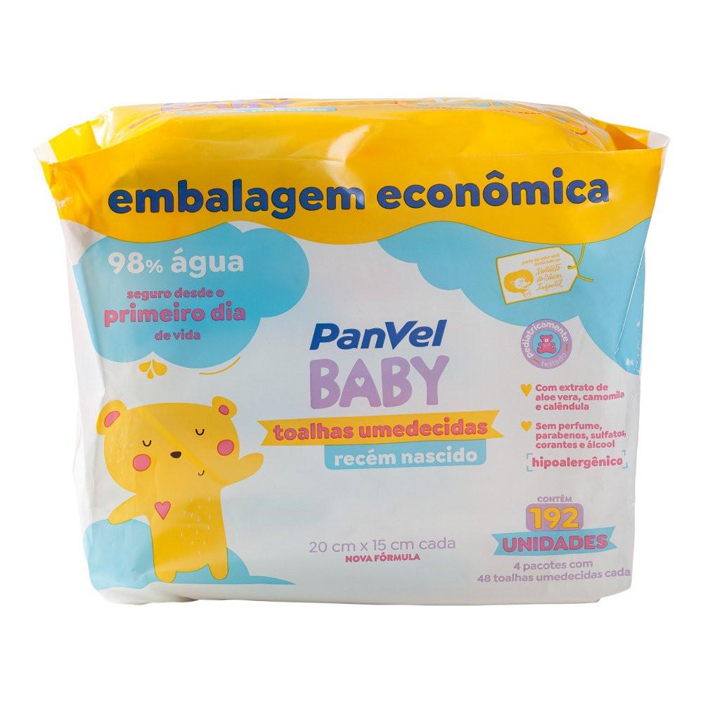 Lenços Umedecidos Para Recém Nascido Panvel Baby 192 Unidades