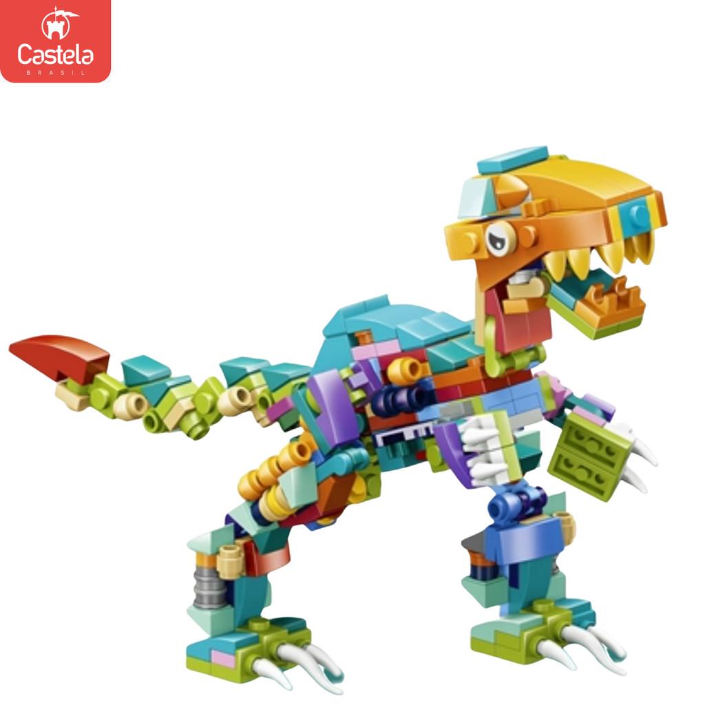 Blocos De Montar Capsula De Dinossauros Sortido - Castela Brasil