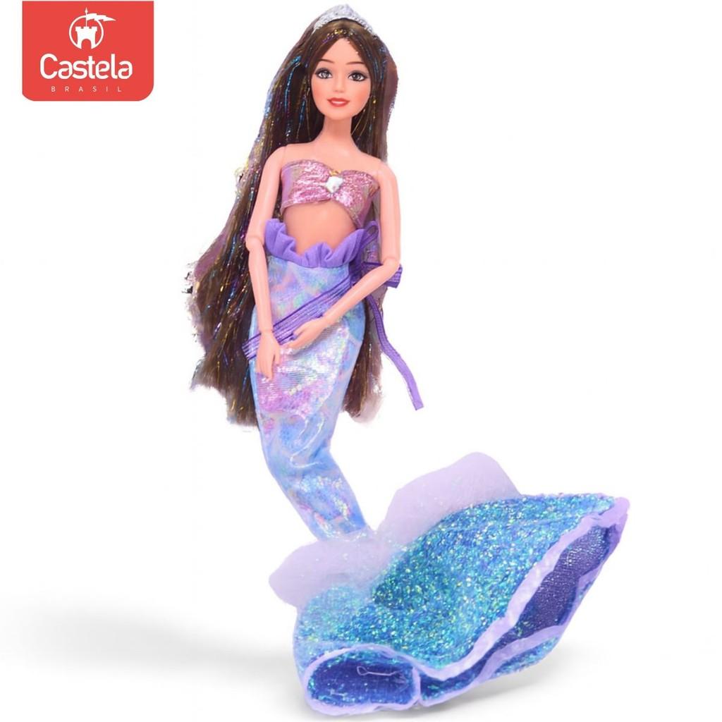 Boneca Articulada Sereia Com Acessórios - Castela