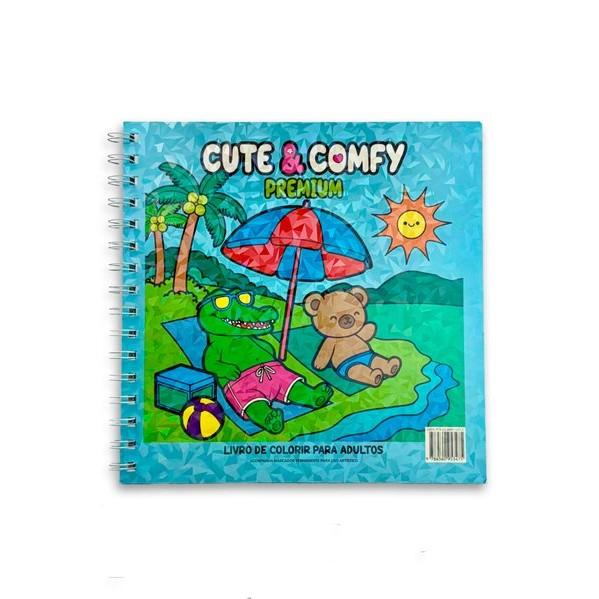 Cute Comfy Coloring Book For Adults - Premium - Livro De Colorir Adulto