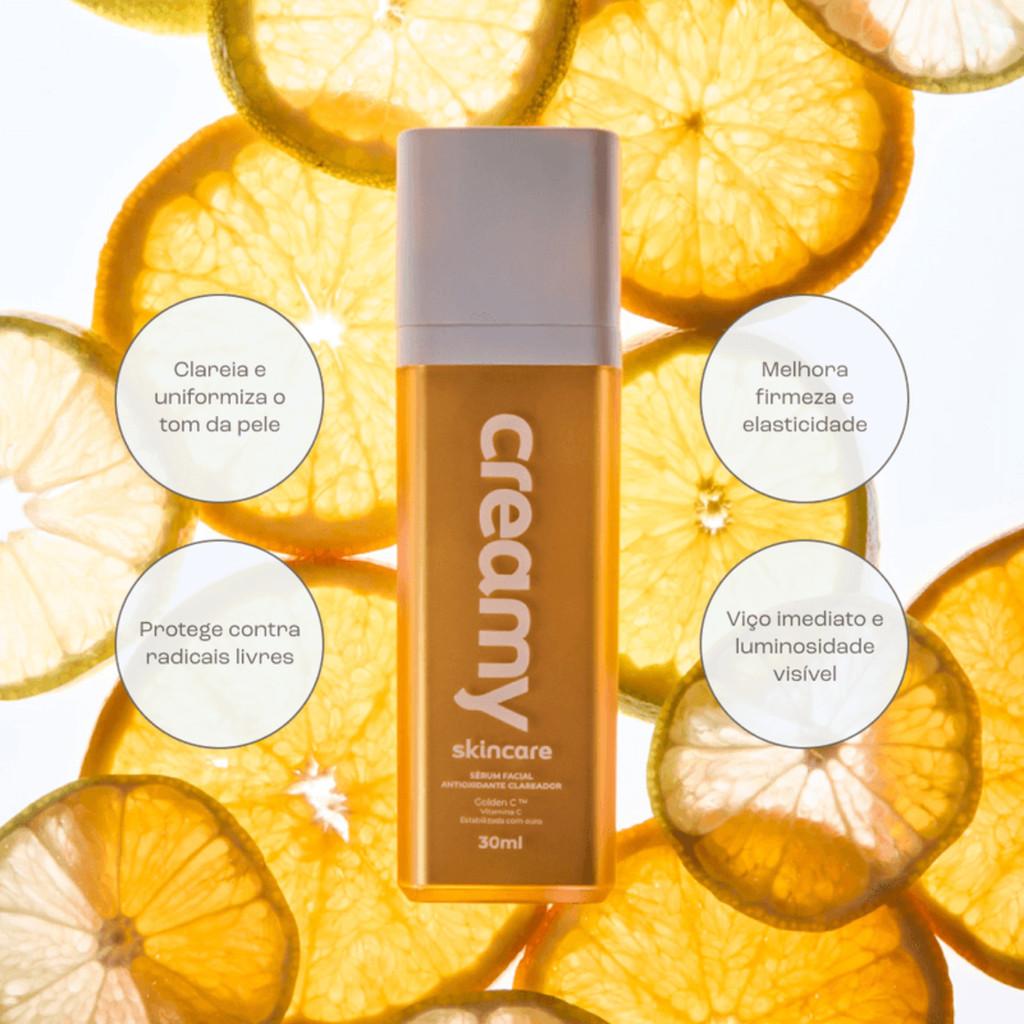 Sérum Facial Antioxidante Clareador Vitamina C Gold Creamy 30ml