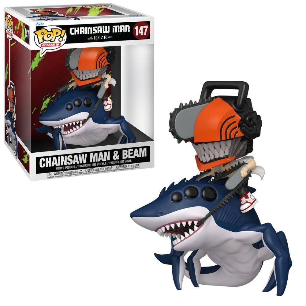 Boneco Funko Pop Ride Deluxe Chainsaw Man - Chainsaw Man E Beam
