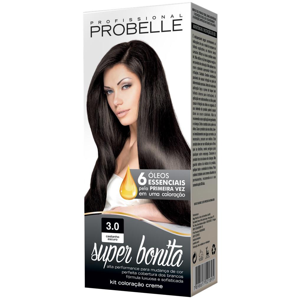 Coloração Super Bonita 50g - 3.0 Castanho Escuro Probelle