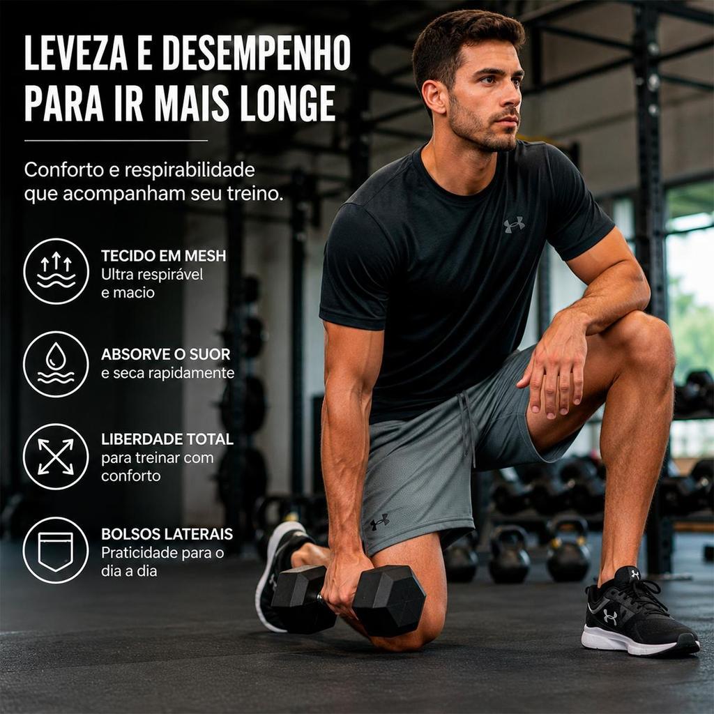 Bermuda De Academia Short Fitness Masculina Tech 6in - Under Armour