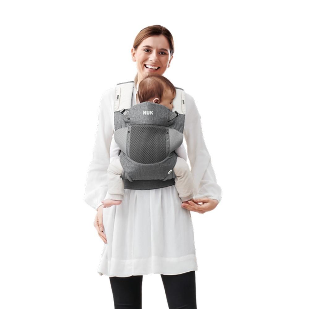Canguru Ergonômico P/Bebê Comfort 3 Posições 15kg Cinza Nuk