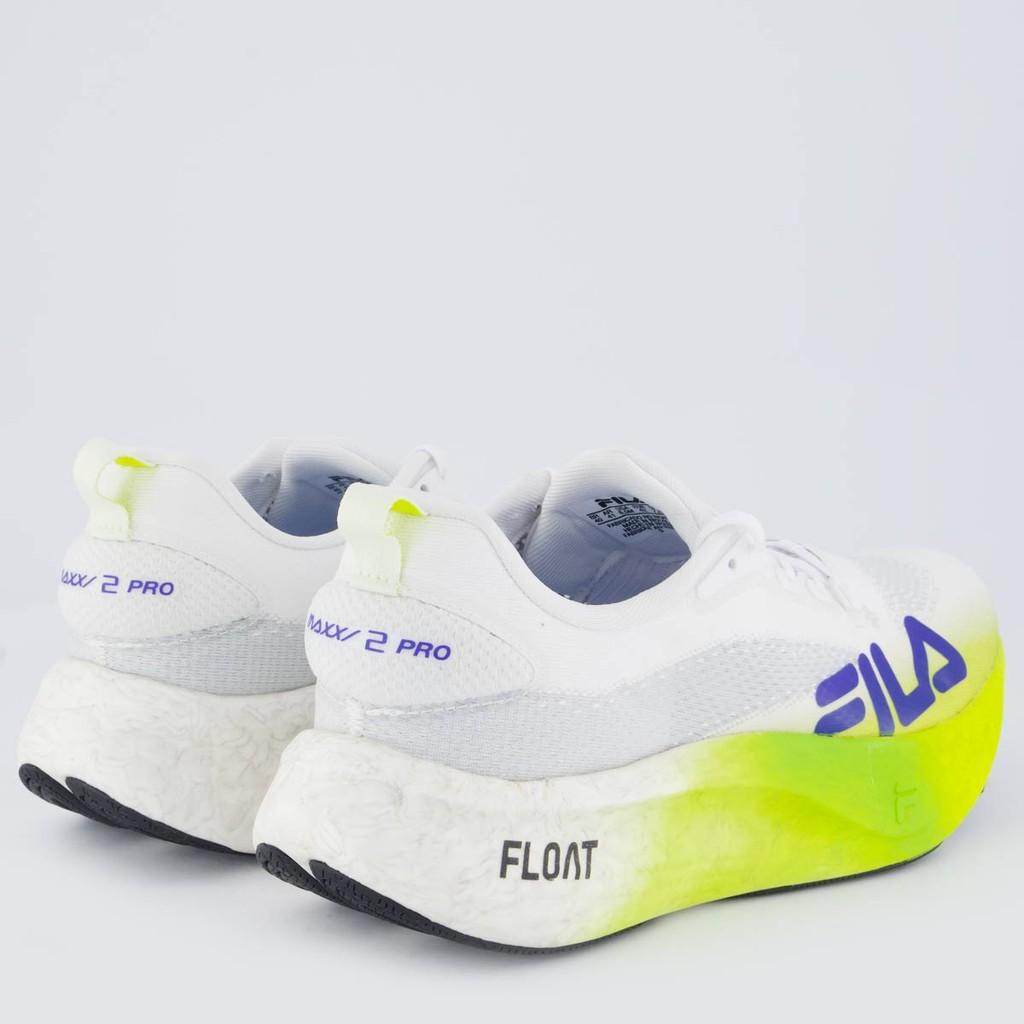 Tênis Fila Float Maxxi 2 PRO Branco E Verde Limão