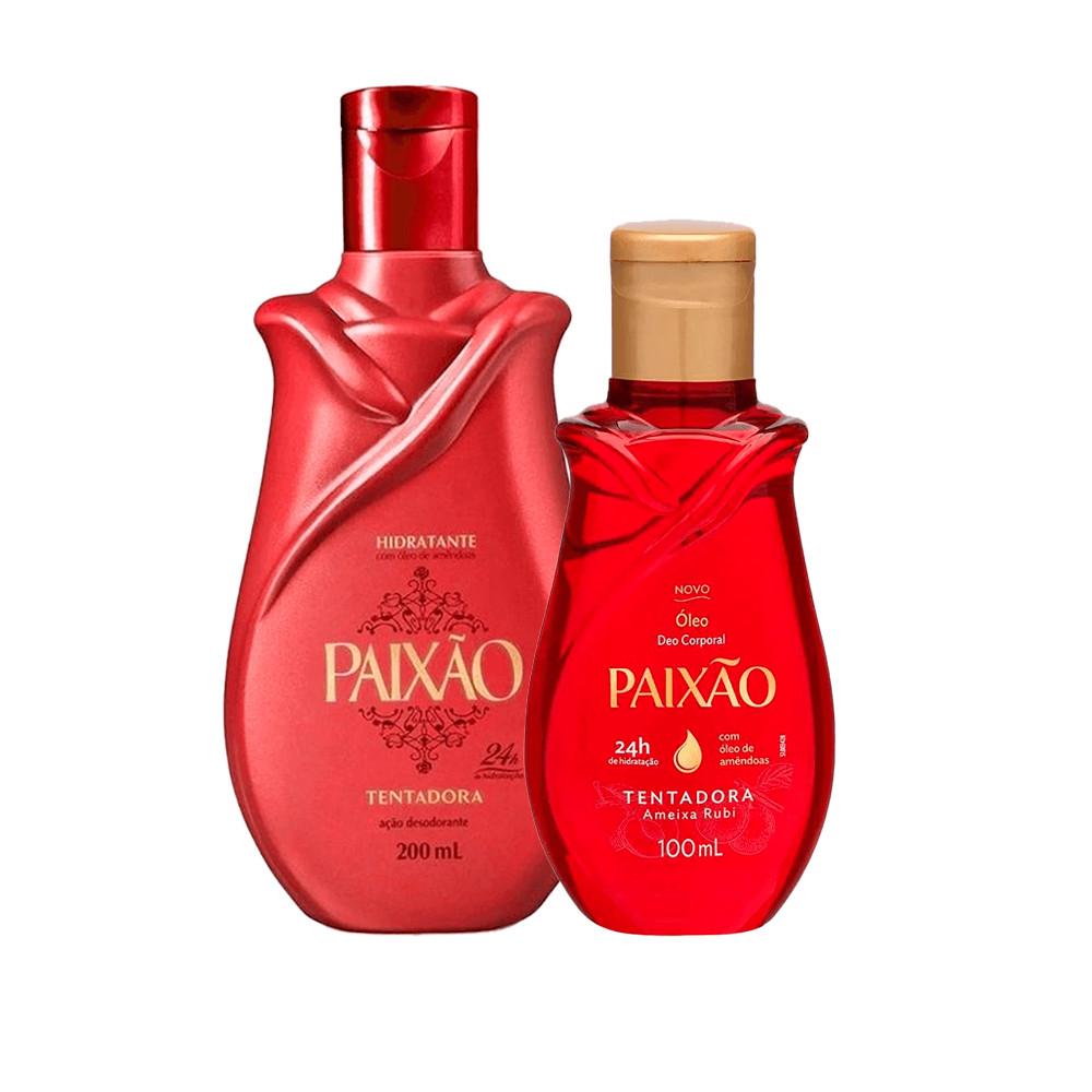 Kit Loção Hidratante Paixão Tentadora 200ml + Óleo Corporal Paixão Tentadora 100ml