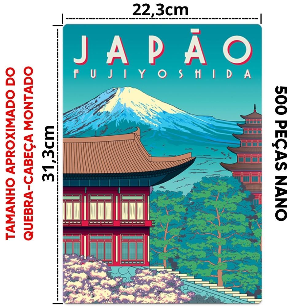 Quebra Cabeça Nano Japão Fujiyoshida Postais Do Mundo 500 Peças Pequena Toyster Puzzle Paisagem Ásia