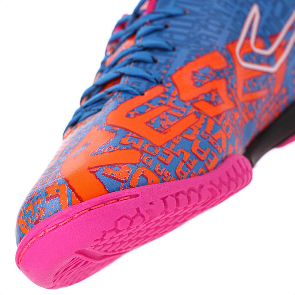 Chuteira Topper Futsal Resenha Laranja Azul E Rosa - Masculino