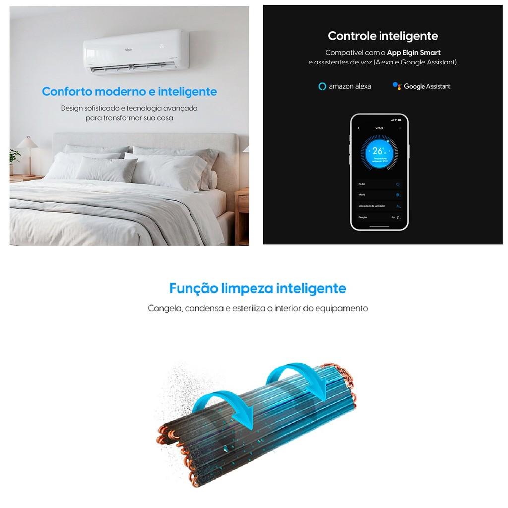 Ar Condicionado Split Elgin Eco Inverter Iii 18000 Btus Frio Wi-fi Branco 220V