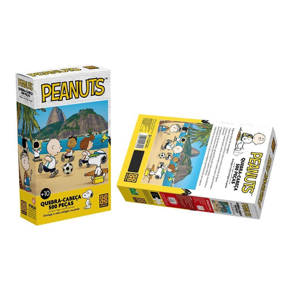 Quebra-cabeça 500 Peças Peanuts - Snoopy E Seus Amigos Na Praia