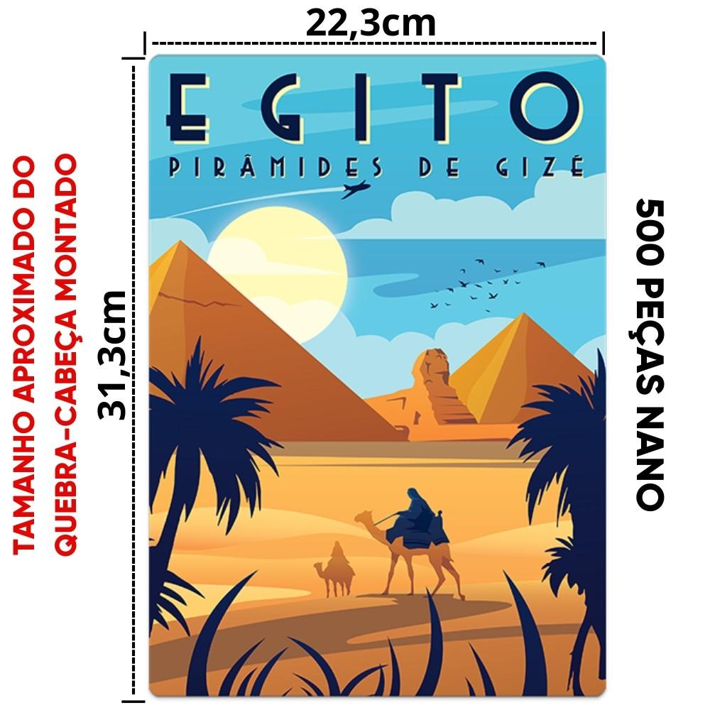 Quebra Cabeça Nano Egito Pirâmides Gize Postais Do Mundo 500 Peças Pequenas Toyster Puzzle Paisagem
