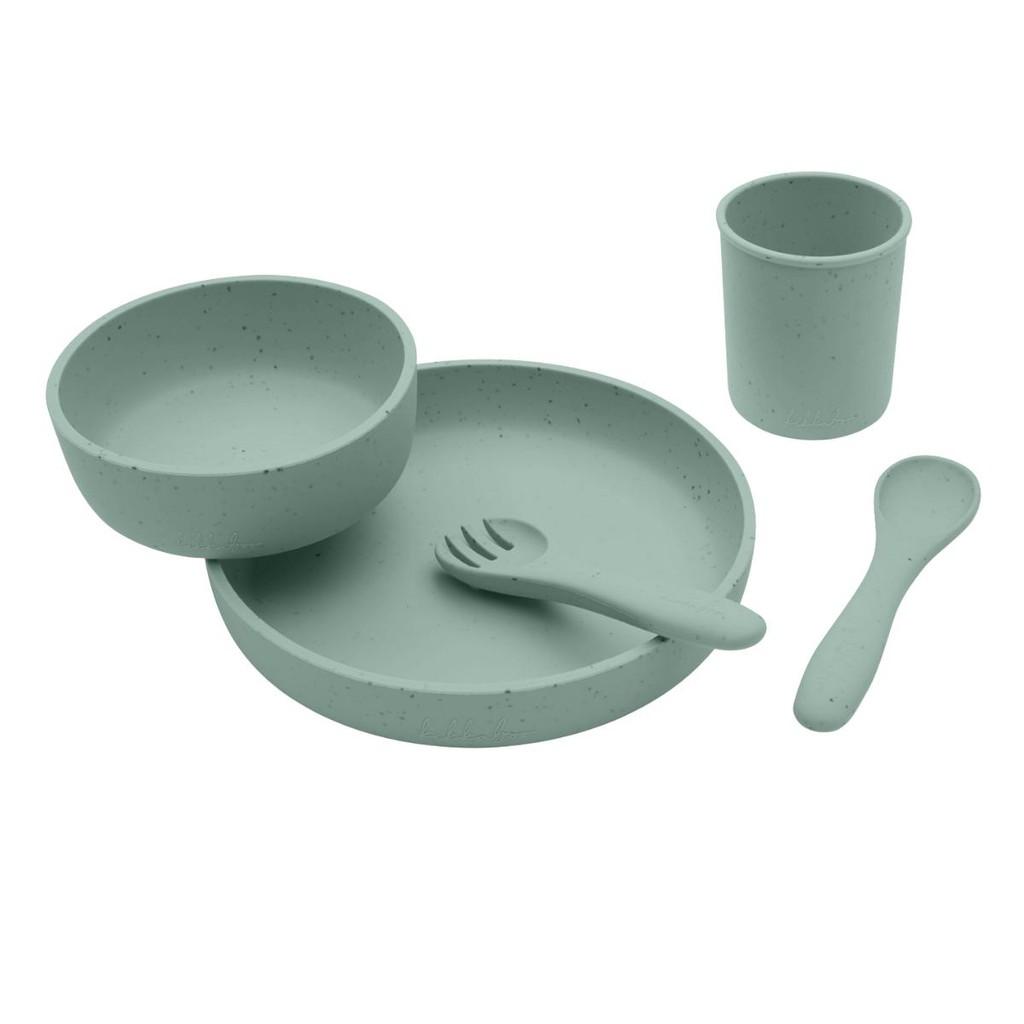 Kit De Refeição Infantil 5 Peças Silicone Platinum Kikkaboo