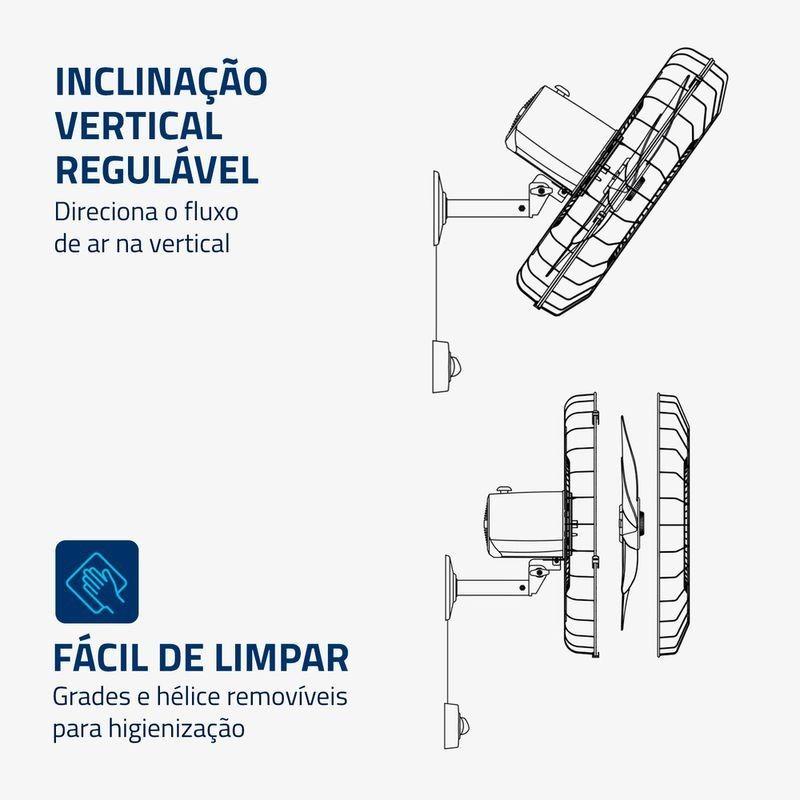 Ventilador De Parede 50cm 150W Turbo PRO Nvppro50 Preto Mondial