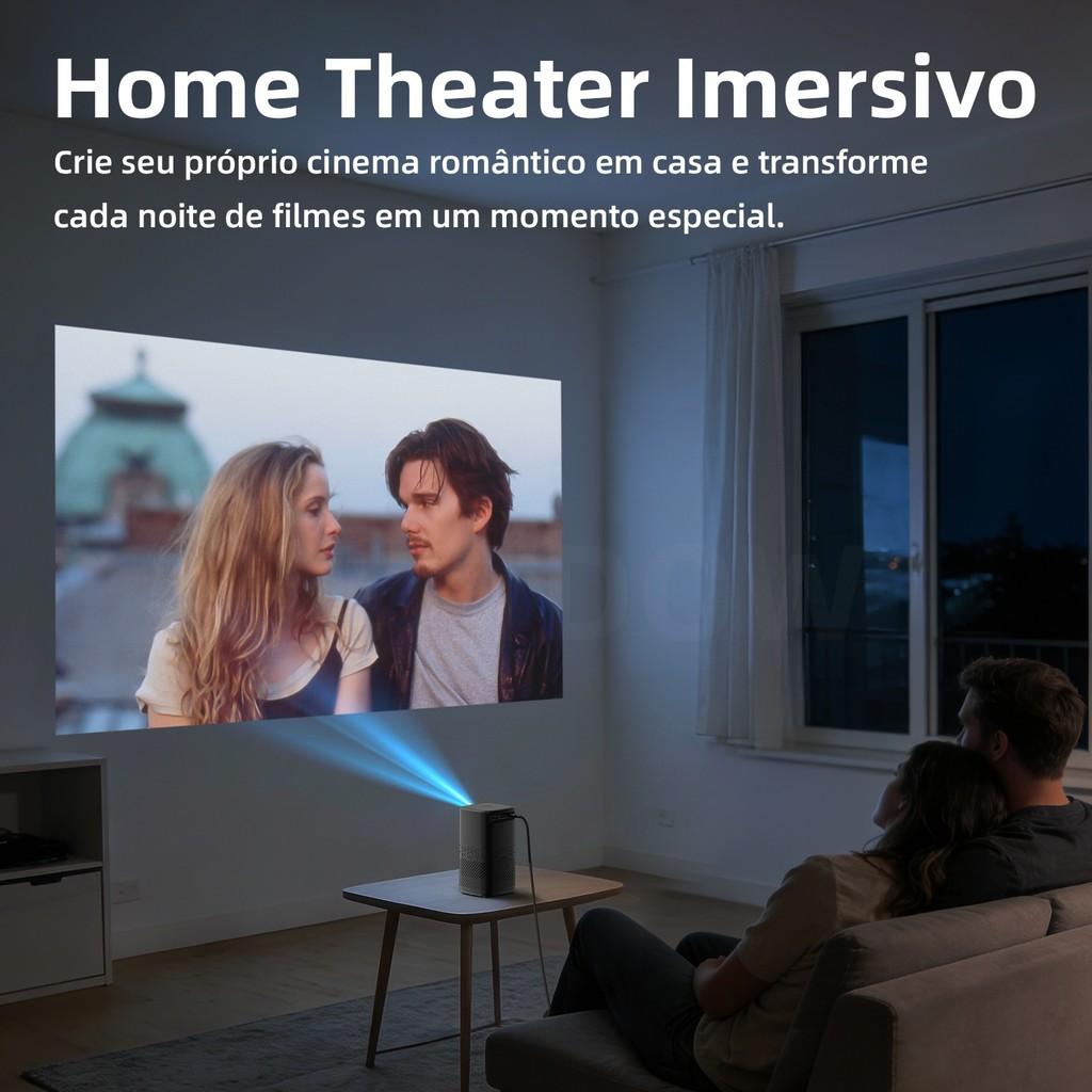 Bettdow 2.1-inch Proyektor 160ansi Brightness Type-c Interface Dual Band Wi-fi Supports Wireless Screen Projection