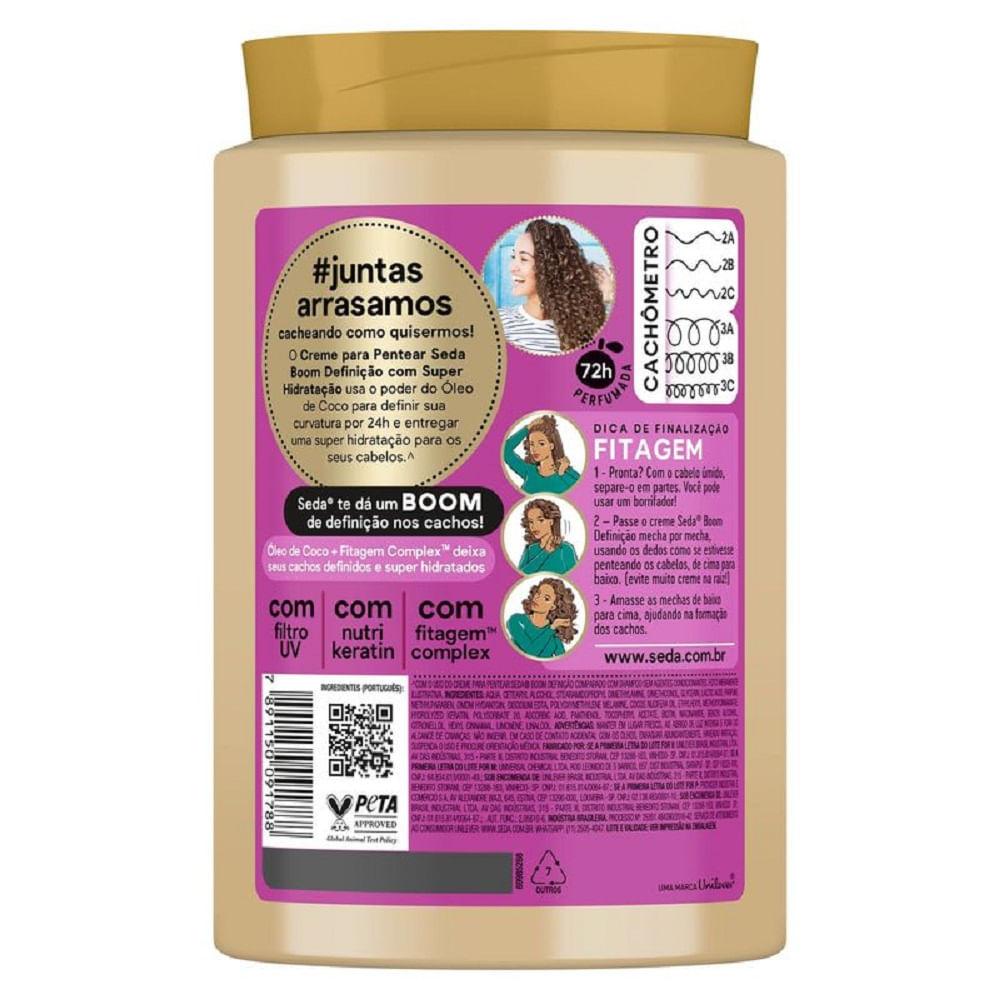 Creme Para Pentear Seda Boom Definição Super Hidratação 1kg