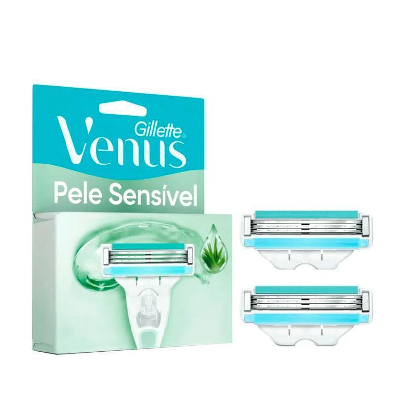 Carga Para Aparelho De Depilar Gillette Venus Pele Sensível 2 Unidades