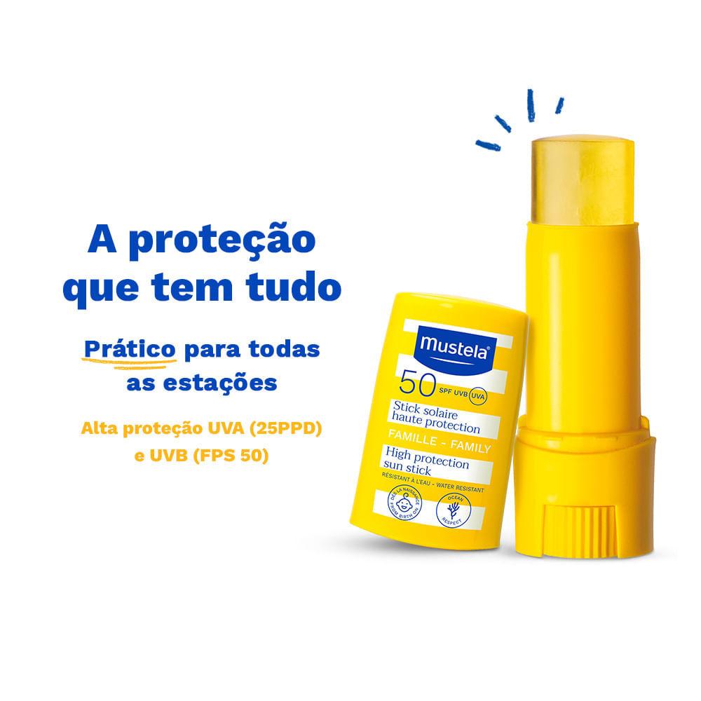Protetor Solar Stick Mustela FPS 50 Alta Proteção 8g