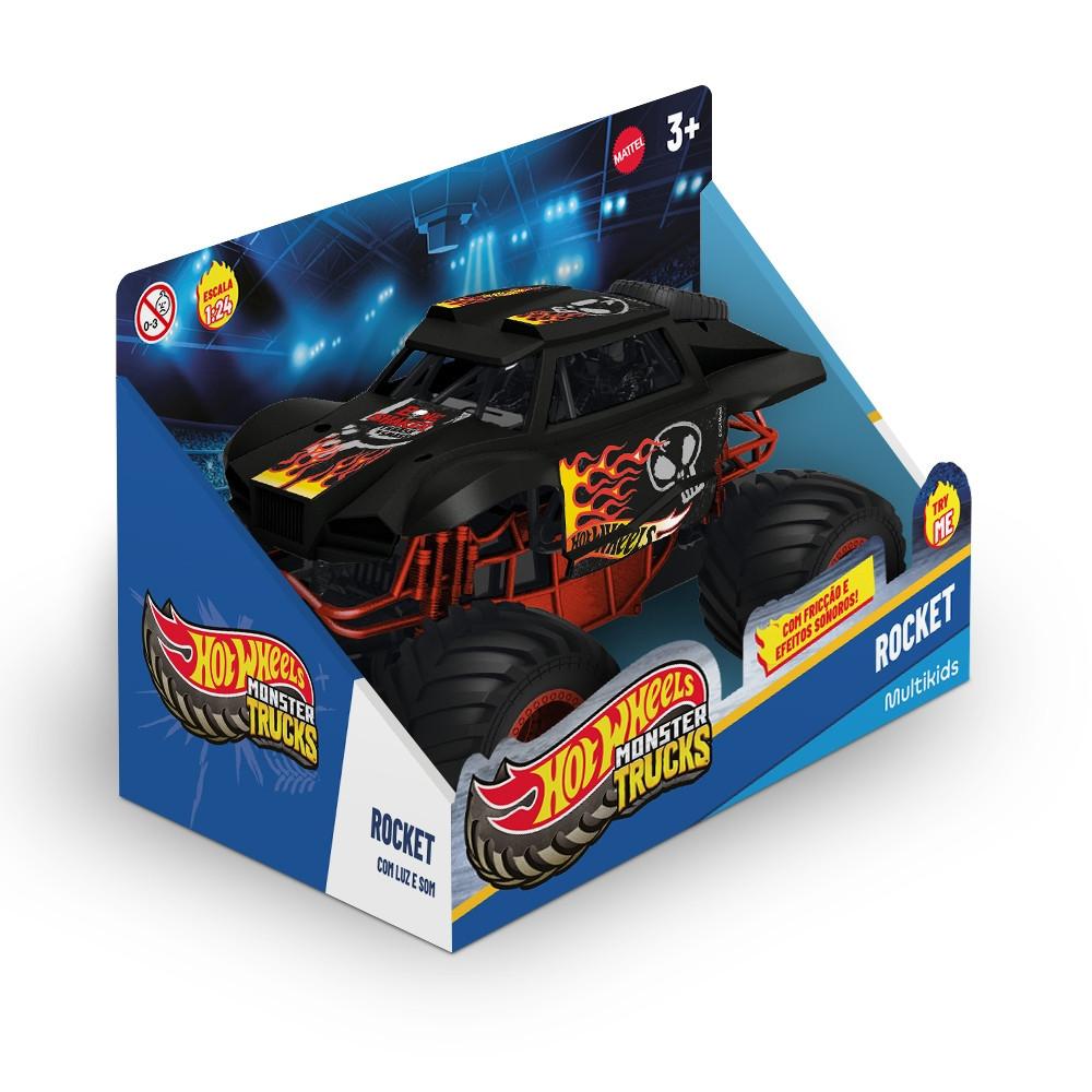 Caminhão Monstro Hot Wheels Com Luz E Som Multikids