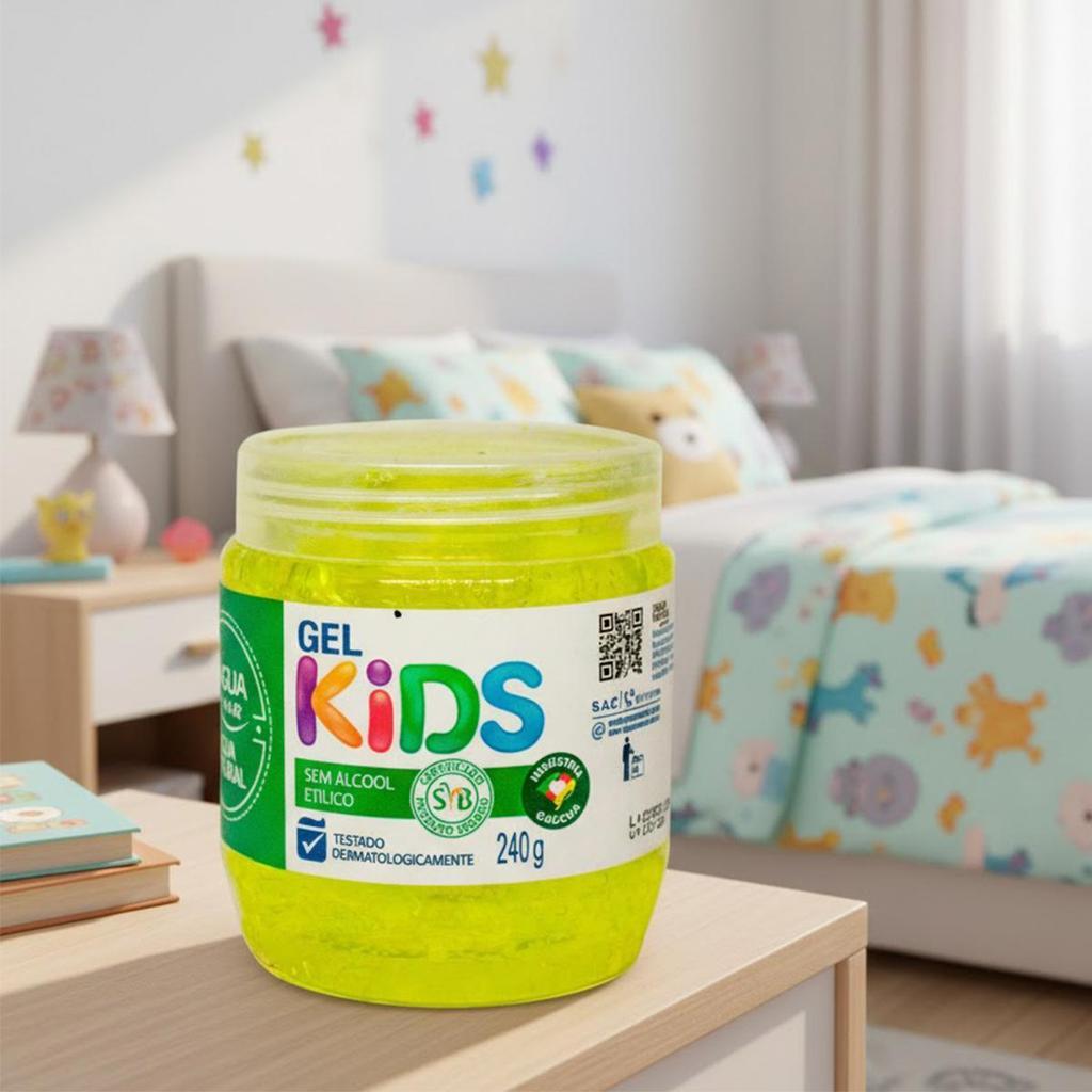 Gel Fixador Capilar Kids Dagua Natural Hair Sem Álcool Testado Dermatologicamente Vegano 240g