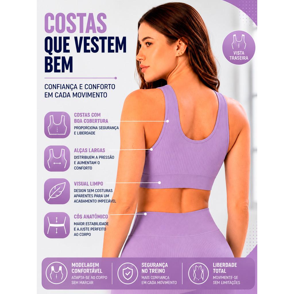 Top Academia Fitness Top Canelado Academia Sem Costura Top Esportivo Selene Crossfit Treino