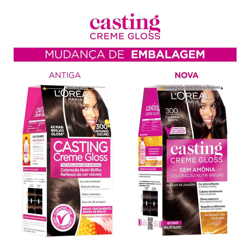 Tintura Casting Creme Gloss L Oréal Paris 300 Castanho Escuro