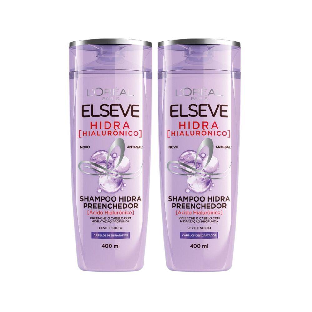 Kit 2 Shampoo Preenchedor L Oréal Paris Elseve Hidra Hialurônico 400ml